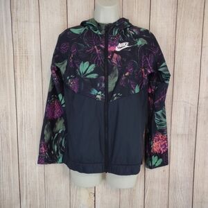 Nike Girls Wind Runner Jacket jungle print full zip hoodie XL NWOT
